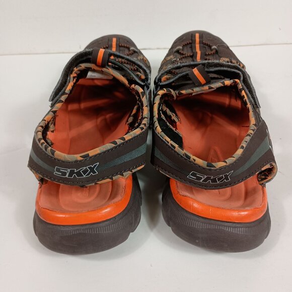 Skechers Relix Trophix Boys Sandals Brown & Orange Outdoor Sandals Size 5 92189L - Picture 6 of 8